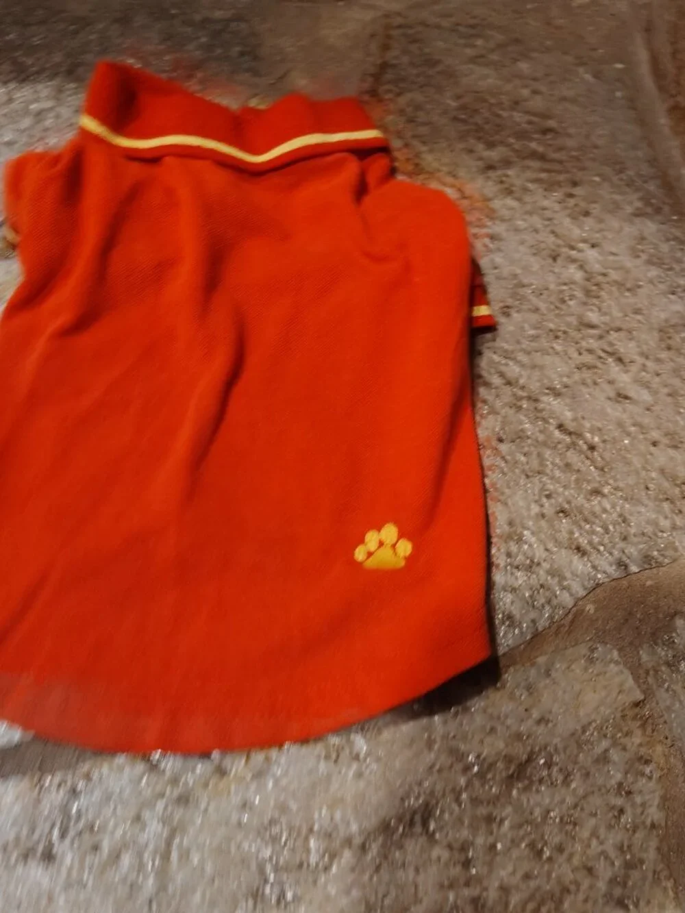 Top Paw Dog Red Yellow Polo Shirt Size Medium Cotton Pet Cat